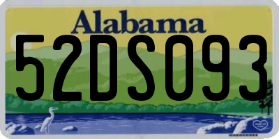 AL license plate 52DS093