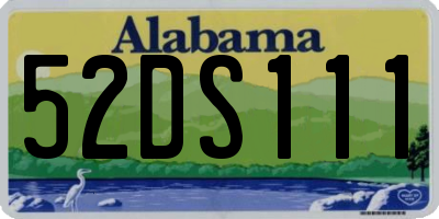 AL license plate 52DS111