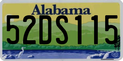 AL license plate 52DS115
