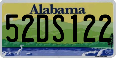 AL license plate 52DS122