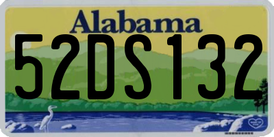 AL license plate 52DS132