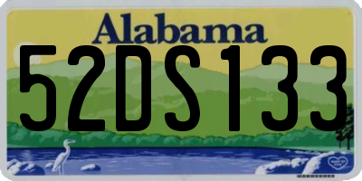 AL license plate 52DS133