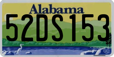 AL license plate 52DS153