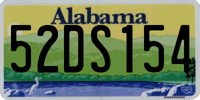 AL license plate 52DS154