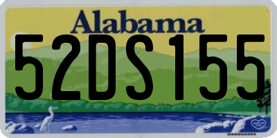 AL license plate 52DS155