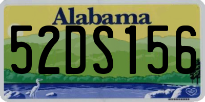 AL license plate 52DS156