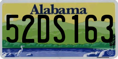 AL license plate 52DS163