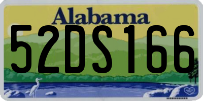 AL license plate 52DS166