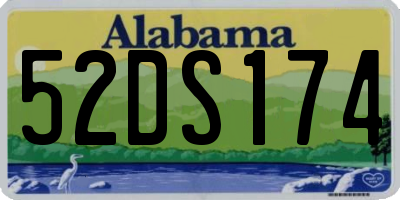 AL license plate 52DS174