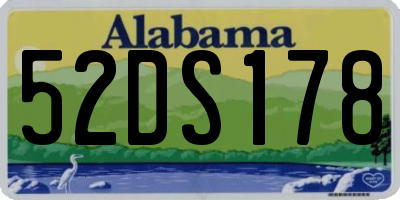AL license plate 52DS178