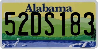 AL license plate 52DS183