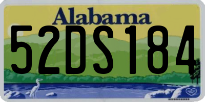 AL license plate 52DS184