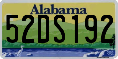AL license plate 52DS192