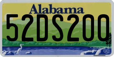 AL license plate 52DS200