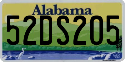 AL license plate 52DS205