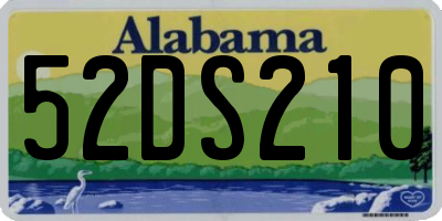 AL license plate 52DS210