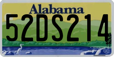 AL license plate 52DS214