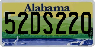 AL license plate 52DS220
