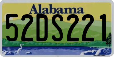 AL license plate 52DS221