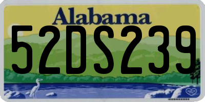 AL license plate 52DS239