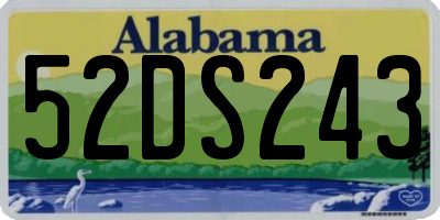 AL license plate 52DS243