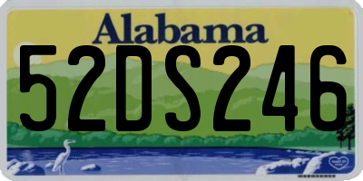 AL license plate 52DS246