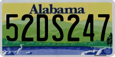 AL license plate 52DS247