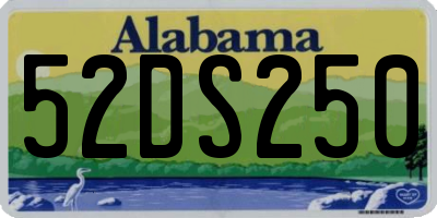 AL license plate 52DS250