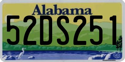 AL license plate 52DS251