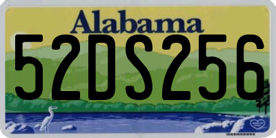 AL license plate 52DS256