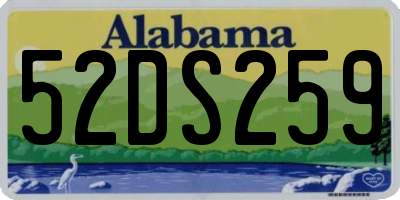 AL license plate 52DS259