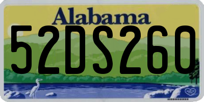 AL license plate 52DS260