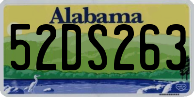 AL license plate 52DS263