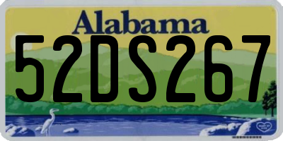 AL license plate 52DS267