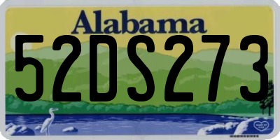 AL license plate 52DS273