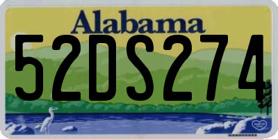 AL license plate 52DS274