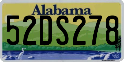 AL license plate 52DS278