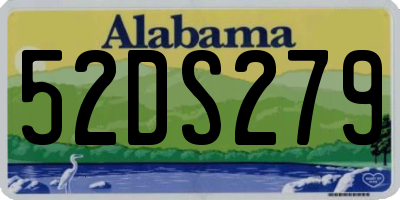 AL license plate 52DS279