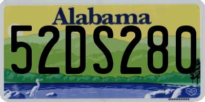 AL license plate 52DS280