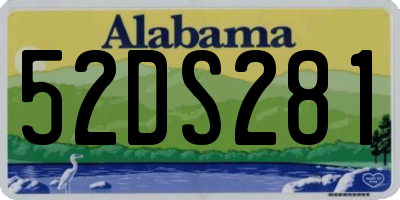 AL license plate 52DS281