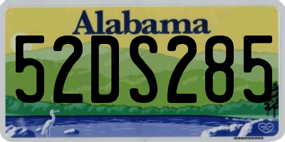 AL license plate 52DS285
