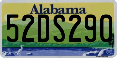 AL license plate 52DS290