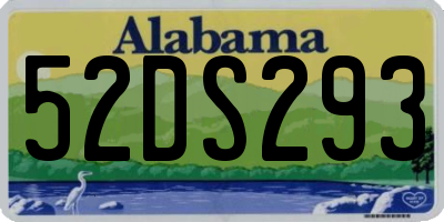 AL license plate 52DS293
