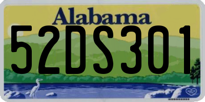 AL license plate 52DS301