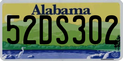 AL license plate 52DS302