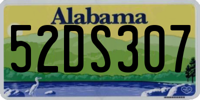 AL license plate 52DS307
