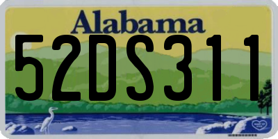 AL license plate 52DS311
