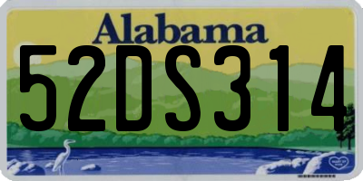 AL license plate 52DS314