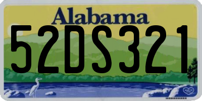 AL license plate 52DS321