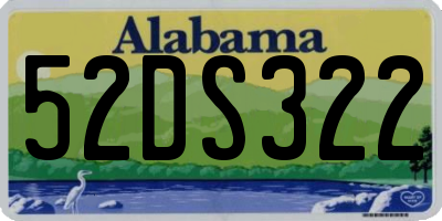 AL license plate 52DS322